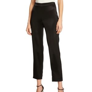 St. John Liquid Satin Wide Leg Cropped Pants